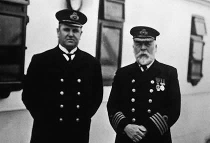 Captain Smith and First Officer Murdoch, both of whom went down with the ship.