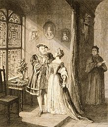 A 19th century image of Henry reconciled with Anne Boleyn