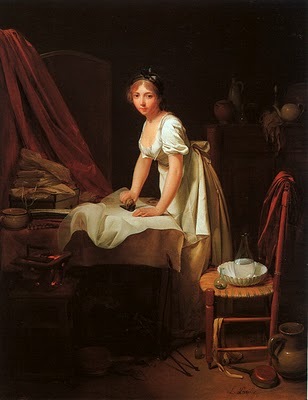 Boilly's 'Woman Ironing' was given to Winslet before shooting. She claimed that it greatly influenced how she played the role of laundress, Madeleine.