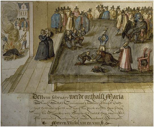 A 17th century Dutch rendition of the execution.