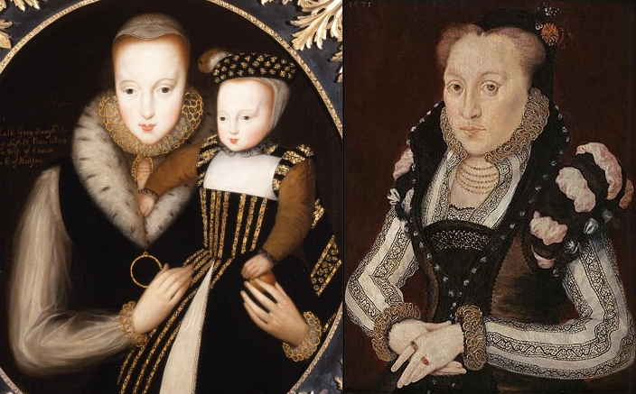 Lady Catherine Grey and her son by Edward Seymour and Lady Mary Grey. Not pictured: their sister Jane and her head. 