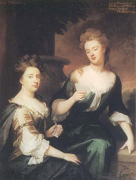 Two baroque courtiers playing cards